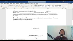 certificado de horario laboral para colegio